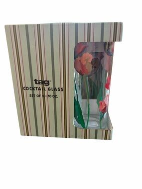 Blooming Flowers Drink Glass Set by TAG